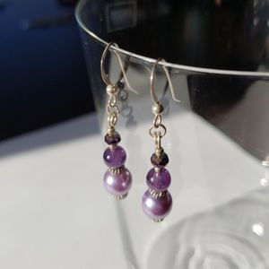 Purple earrings